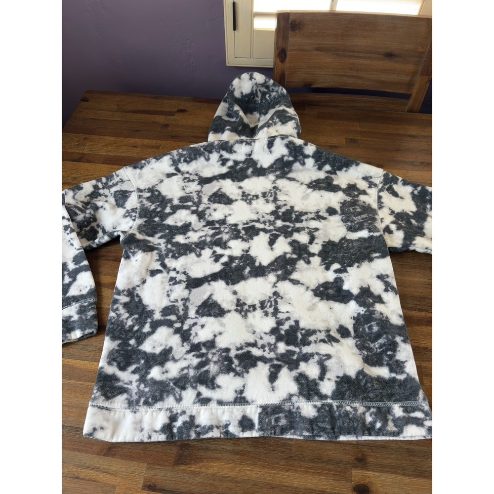 Hollister Hoodie Women's Medium Tie Dye Cotton Sweatshirt Black White‎ Dragon - Picture 15 of 16